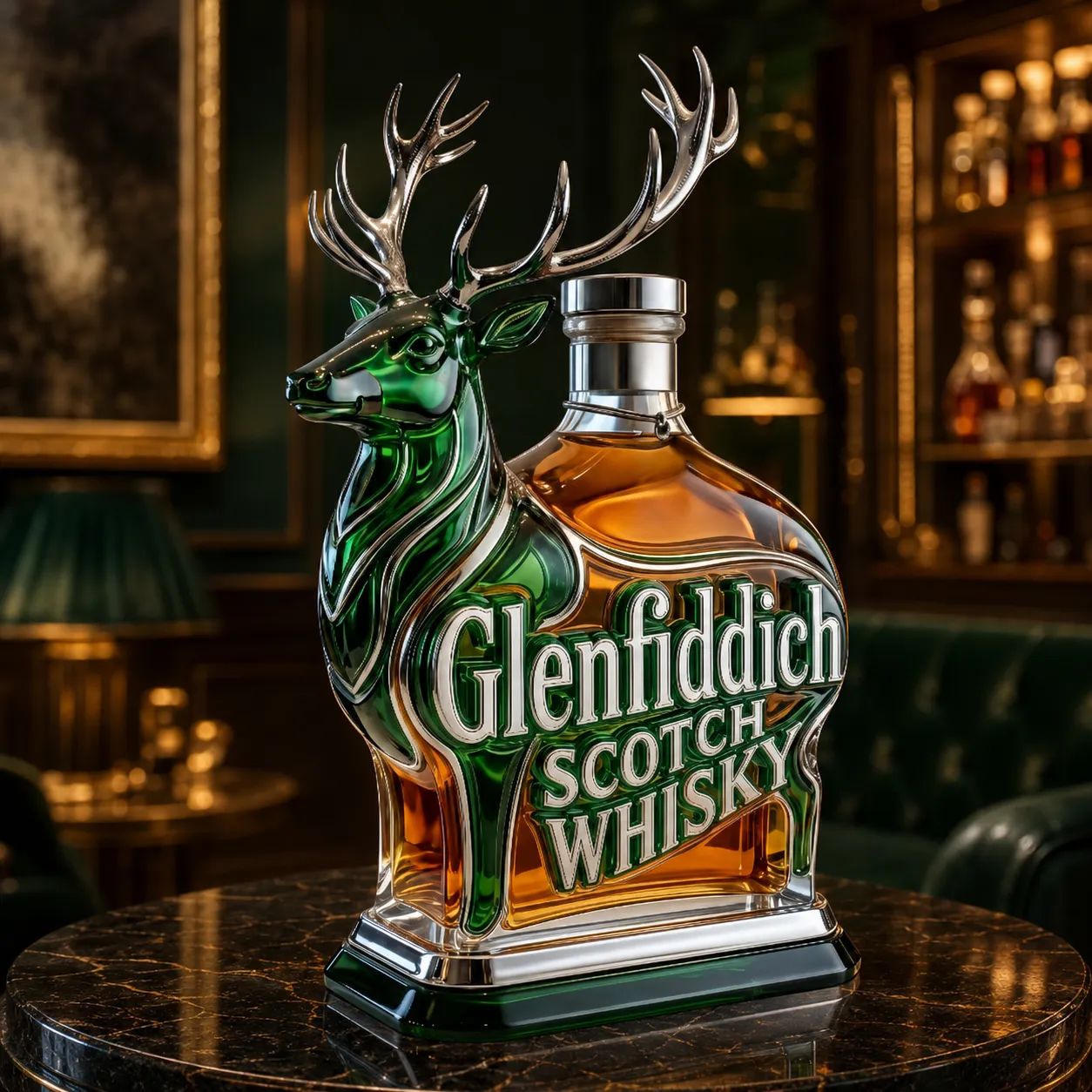 Glenfiddich Scotch Whisky Stag Deer Bottle