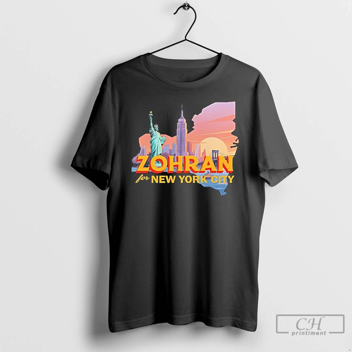 Premium Zohran Mamdani For New York City Skyline Retro Vibe T Shirts