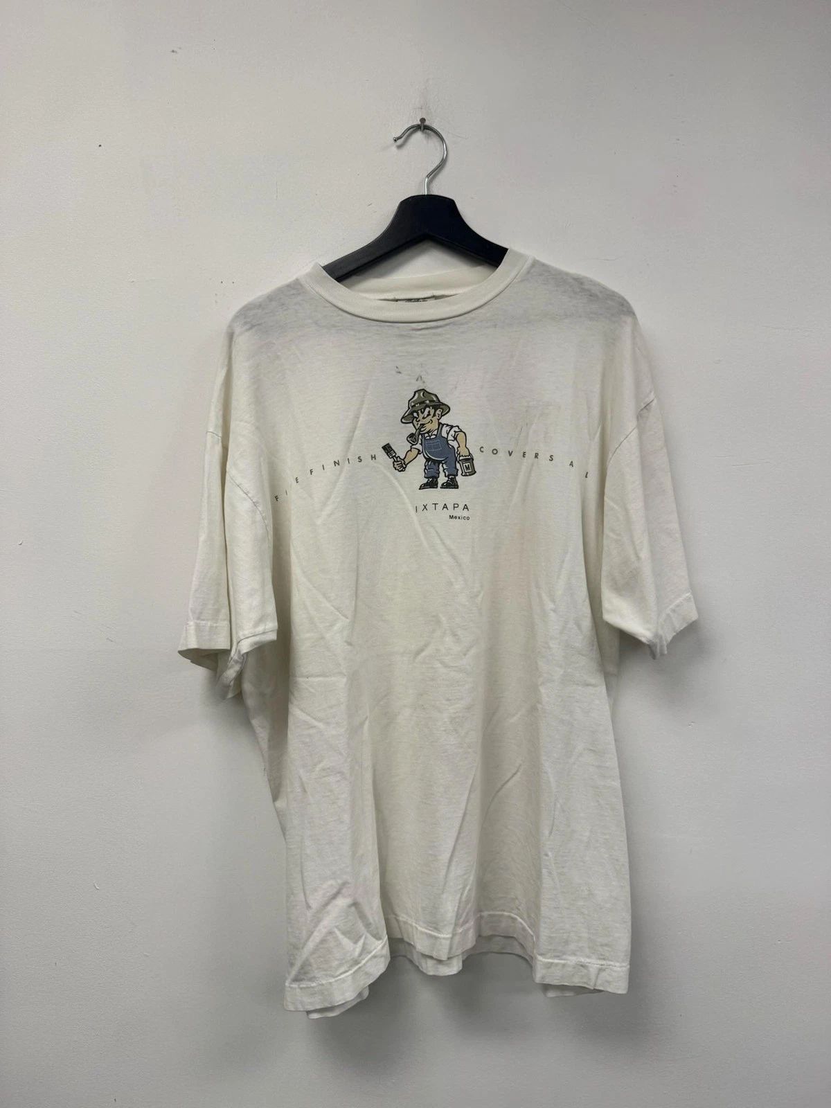 Vintage Mossimo Shirt Mens Large White Limited Edition Ixtapa Mexico Graphic 90s