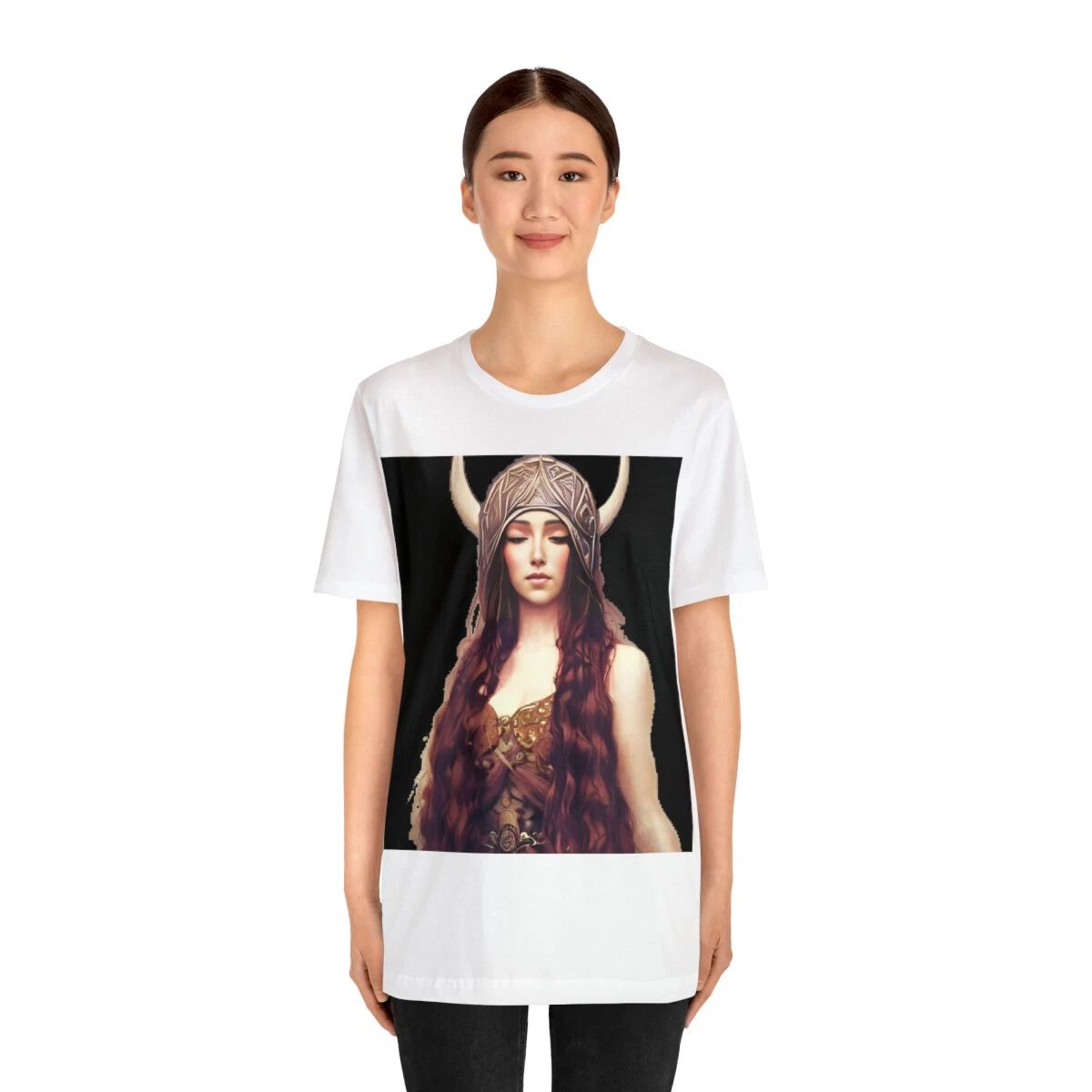 Viking Priestess Goddess Fantasy Unisex Jersey Short Sleeve Tee