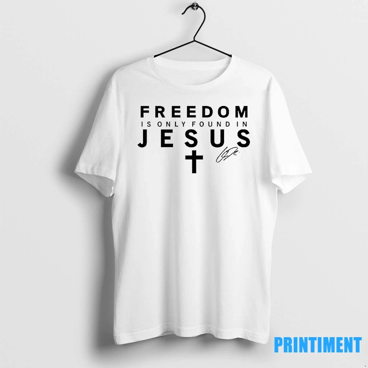 Freedom Is Only Found In Jesus Christ King Christian Charlie Kirk Signature Tshirts Sweater