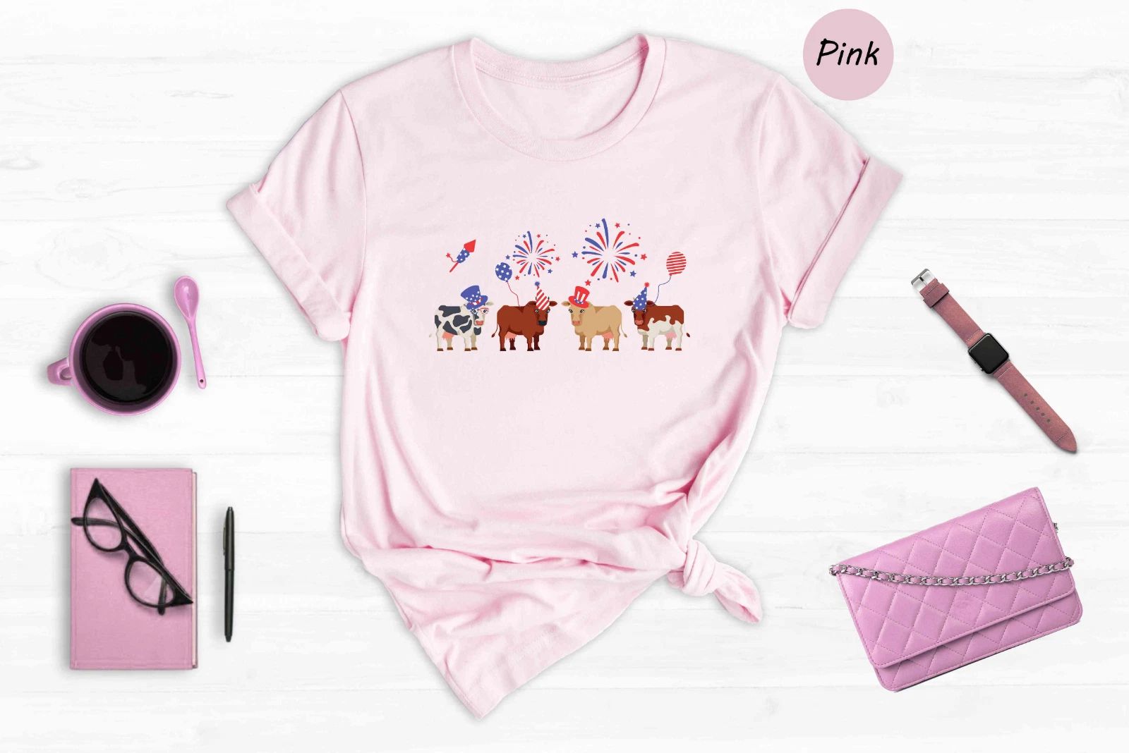 Cute Cows Shirt, 4th Of July Cows Shirt, Cows Shirt, American Flag Shirt