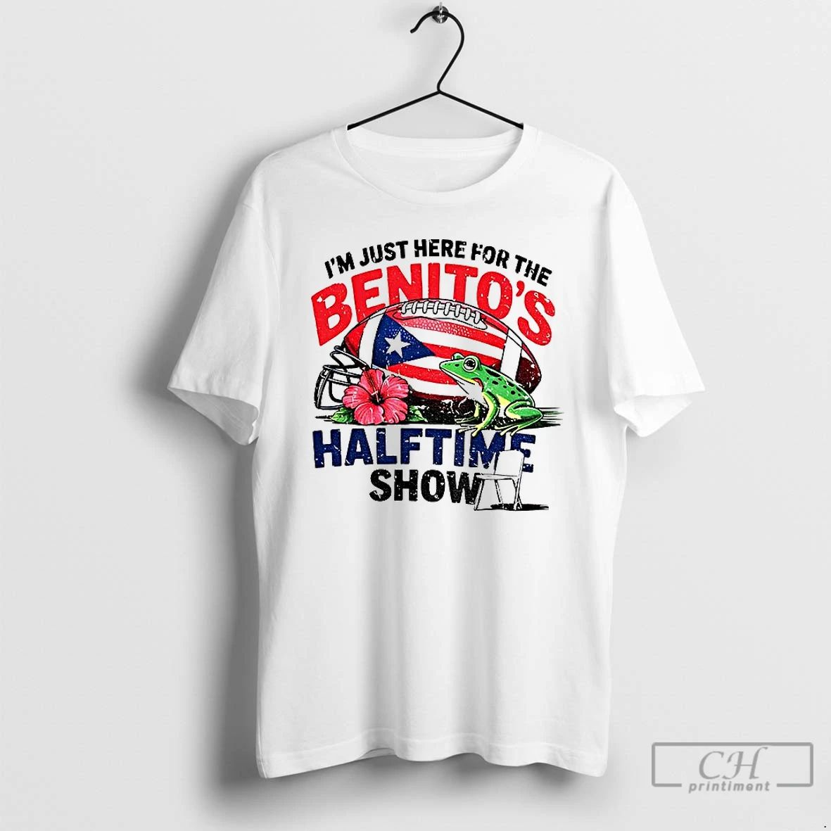 Classic Bad Bunny Bowl Im Just Here For Benito Halftime Show Gameday T Shirts