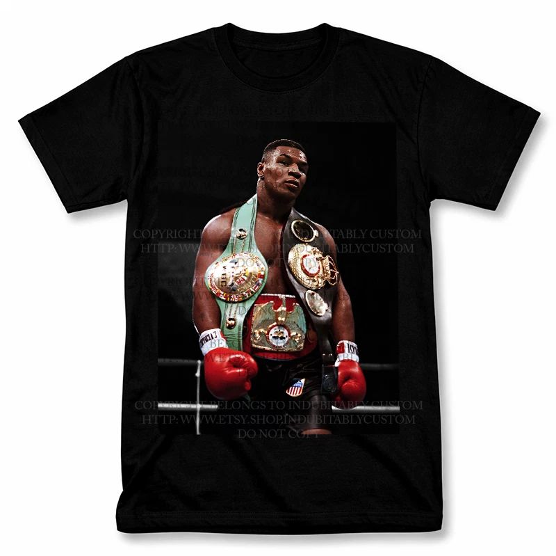 Mike Tyson Boxing Championship Graphic T Shirt Vintage Style Fan Tee