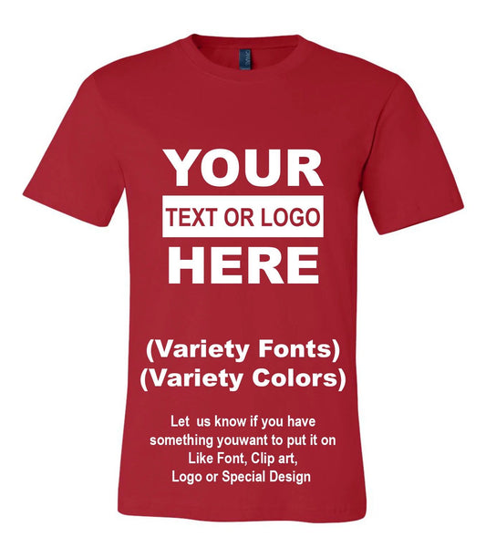 Personalized Customs T-Shirt your Text / Logo / Photo Custom Made Shirt