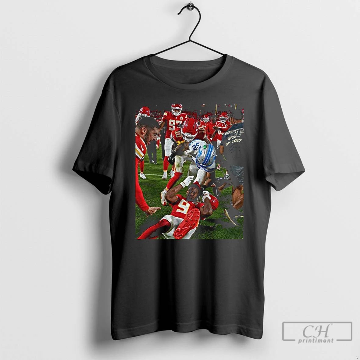 Classic Brian Branch With Juju Smith Schuster Detroit Lions Vs Chiefs T Shirts