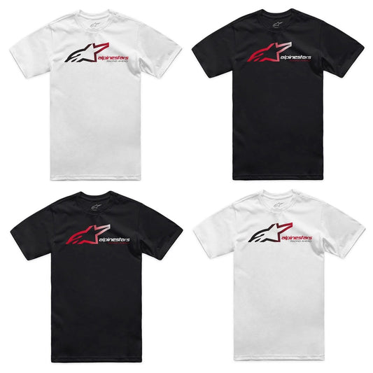 Alpinestars SPS CSF Motorcycle Tee Regular Fit Men's T-Shirt Black White
