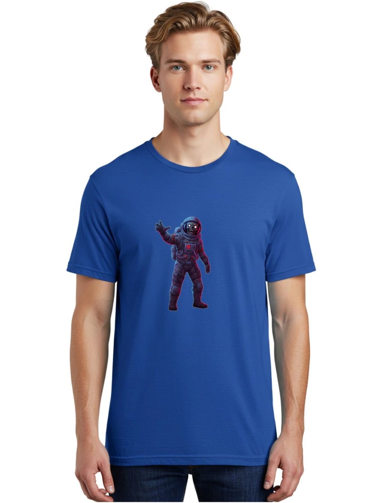 Astronaut Mens Graphic Tee, 100% Cotton, Casual Summer Wear