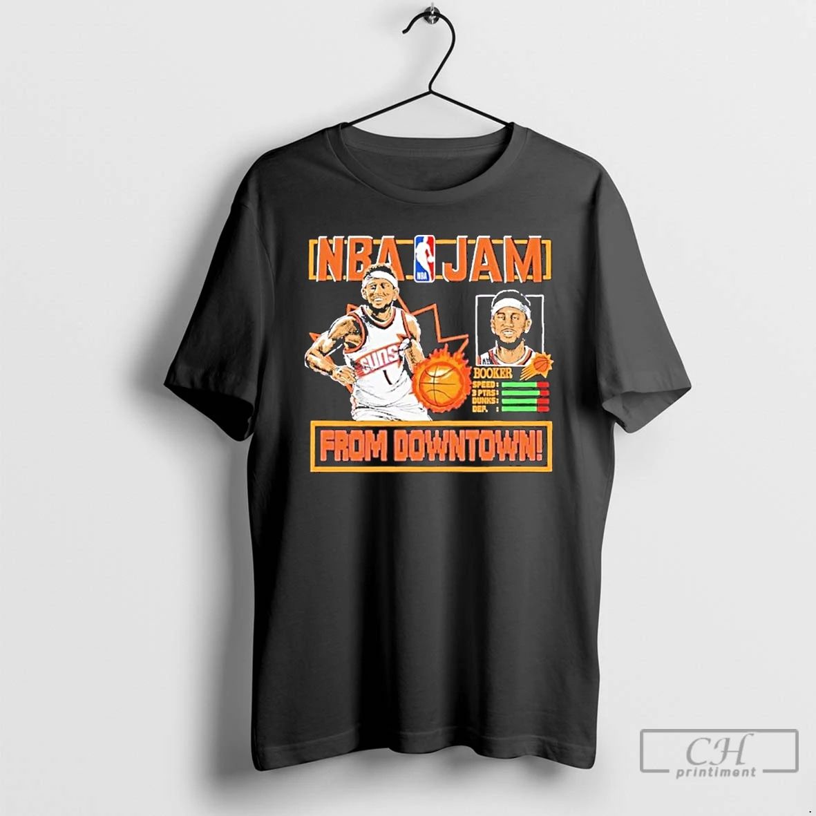 Classic Nba Jam Devin Booker Phoenix Suns From Downtown T Shirts