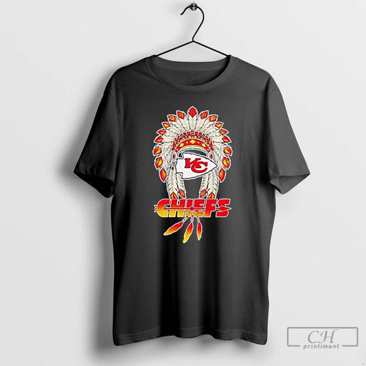 Premium Native American X Kansas City Chiefs 2025 Baseball Logo T Shirts