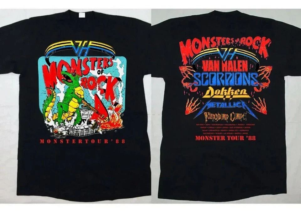 Monsters of Rock Tour 1988 T-shirt, Monster Rock Tour '88 Shirt