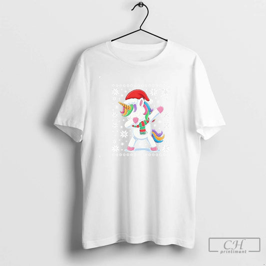 Classic Unicorn Dabbing Christmas T Shirts