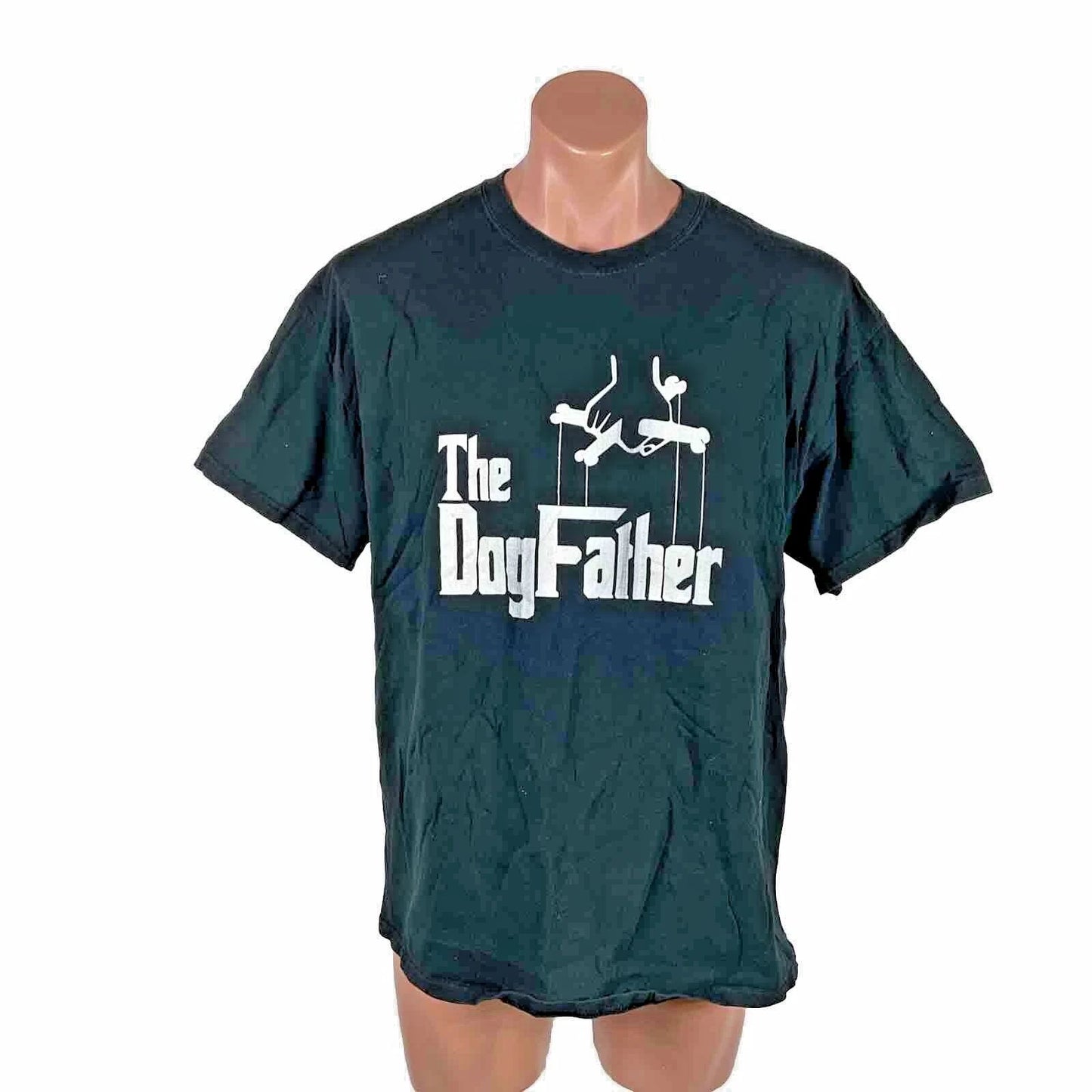 THE DOG FATHER T-Shirt Funny Animal Lover God Humor Fathers Day K9 Tee Faded