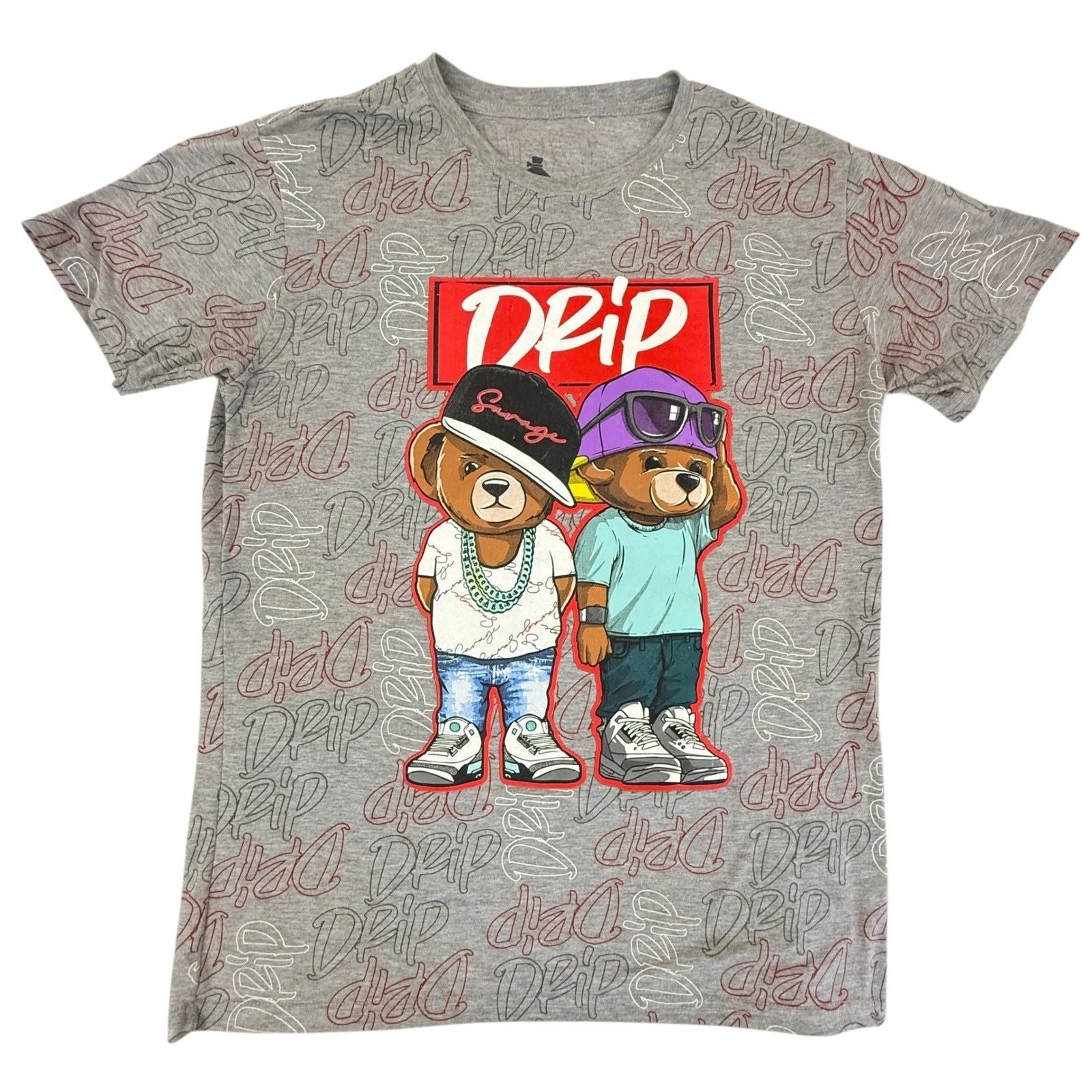 Launder Bailey Apparel Drip Graphic T-Shirt Urban Bear Streetwear Mens Large