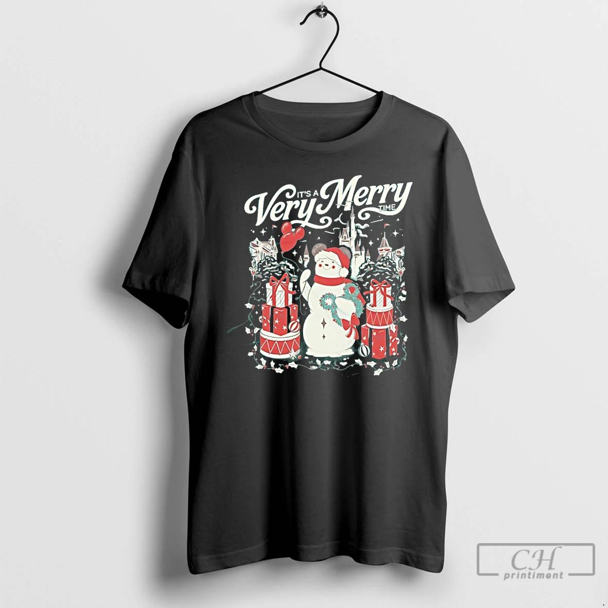 Classic Its A Very Merry Time Snowman Christmas T Shirts