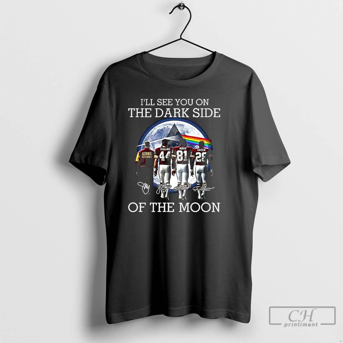 Classic Redskins Ill See You On The Dark Side Of The Moon Signature T Shirts