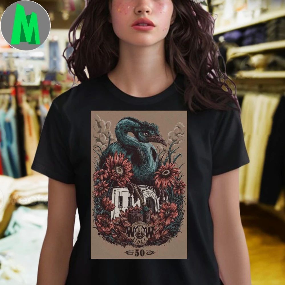 Original WOW Hall Celebrating 50 Years Eugene Oregon 2025 Poster Shirt