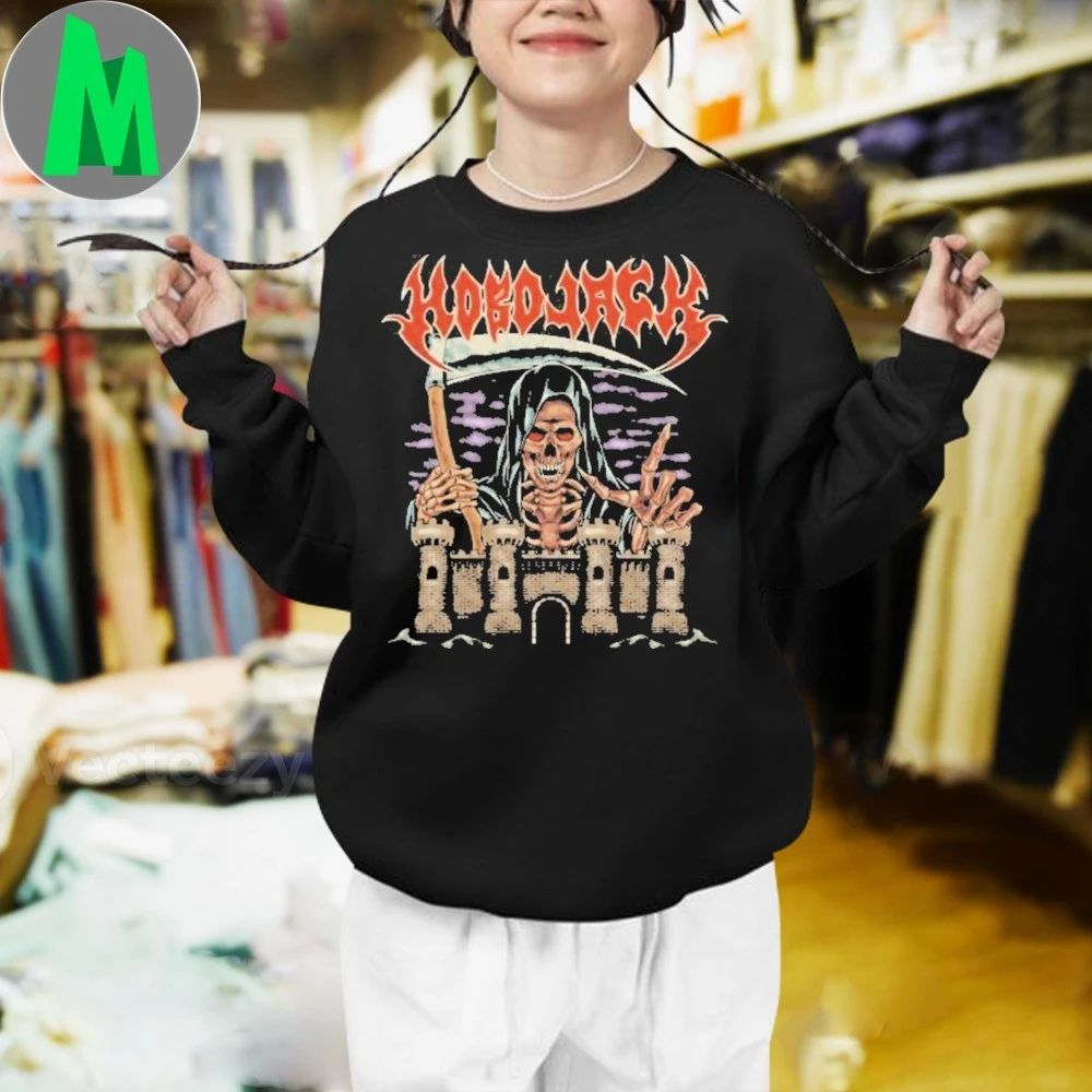 Hobo Jack Death’s Door Black Heavy Faded Band Shirt