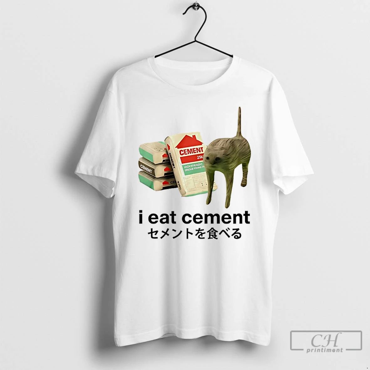 Classic I Eat Cement Cat Meme T Shirts