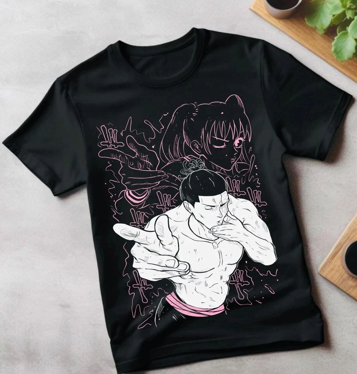 Anime Jujutsu Kaisen Aoi Todo Battle-crazed Black T-Shirt