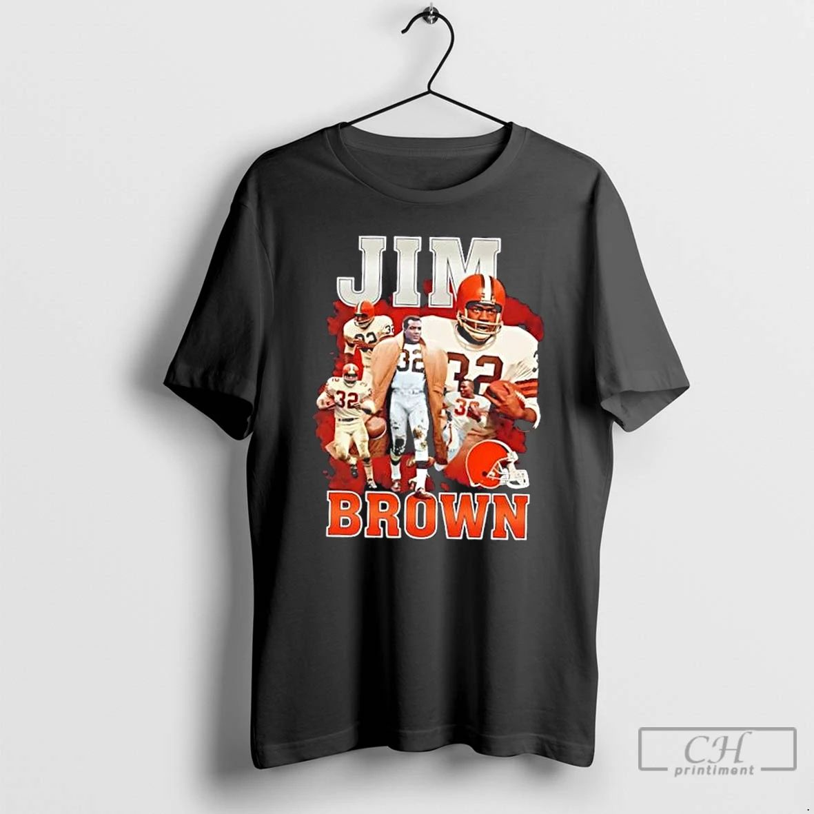 Classic Jim Brown Cleveland Browns Football Graphic T Shirts