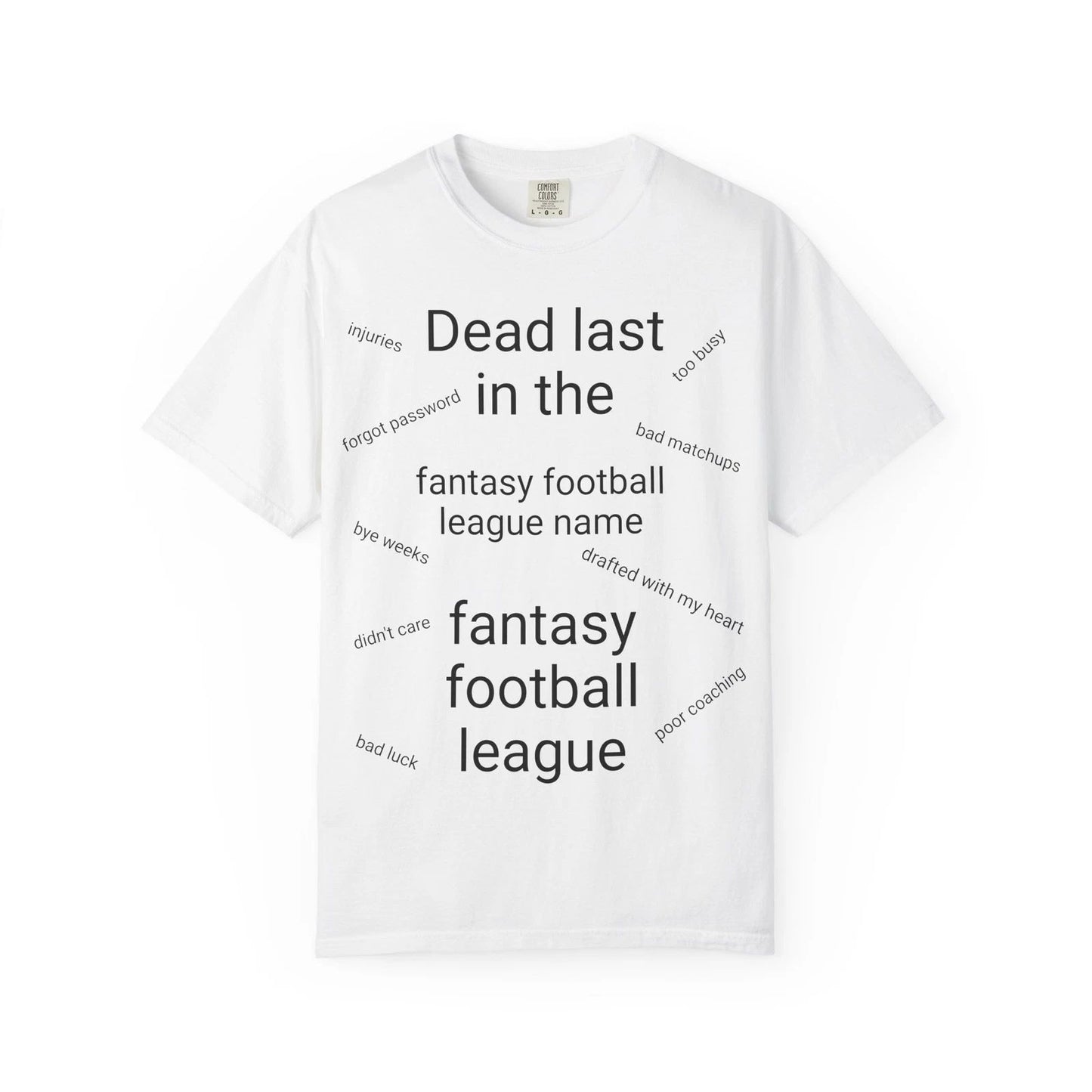 Personalized Fantasy Football T-Shirt, Unisex Garment-Dyed, Gift for League