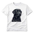 Black Labrador Dog Portrait Unisex T-Shirt Cute Pet Lover Graphic Men Ladies Tee