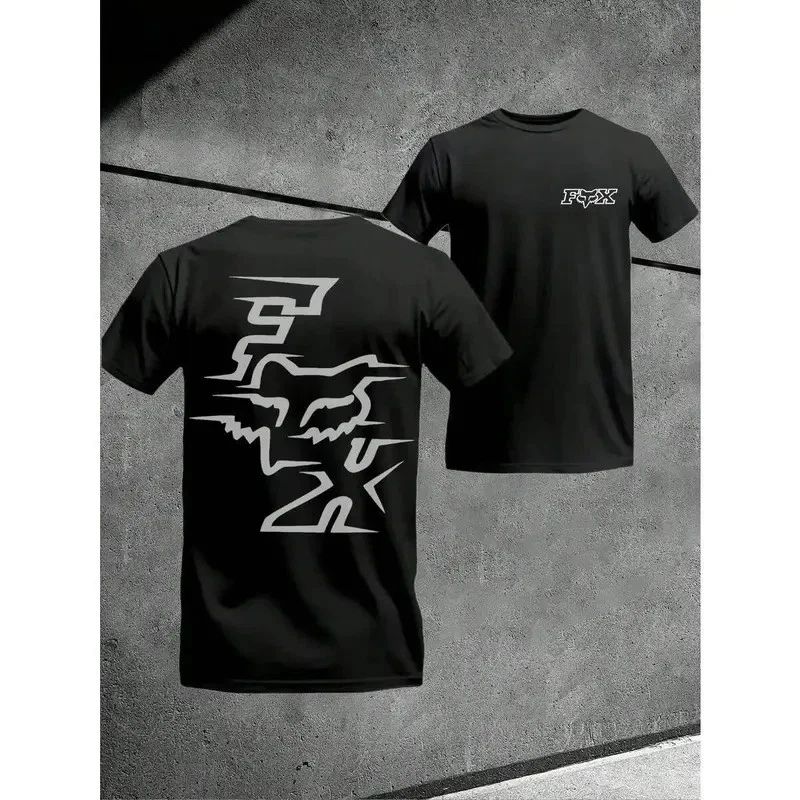 Fox Pattern Men’s Retro Style T-Shirt Fox Racing Graphic Tee Party Occasion Shir