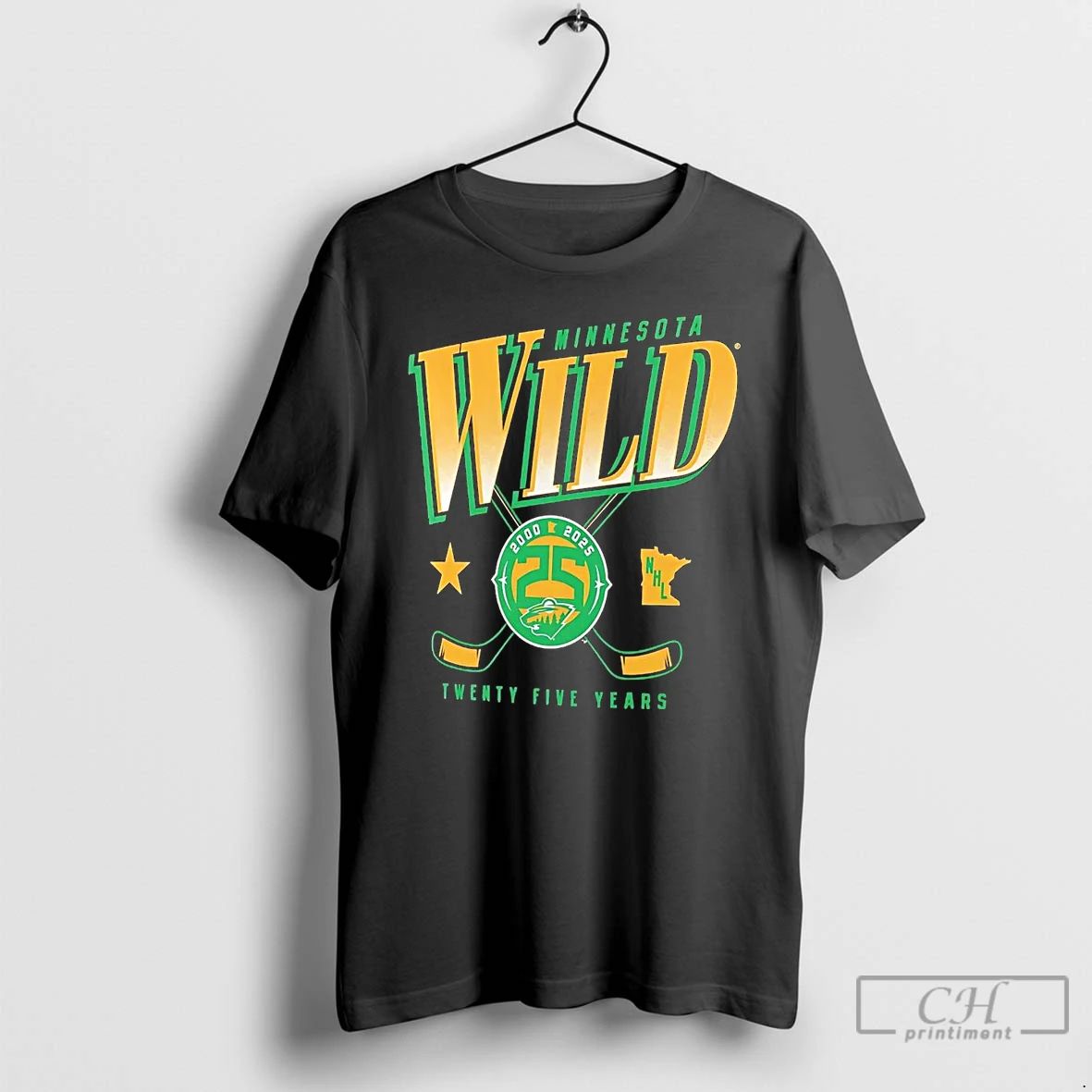 Classic Minnesota Wild 2025 Twenty Five Years T Shirts