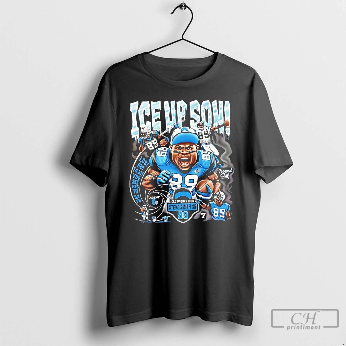 Classic Ice Up Son Glory Days Icon Steve Smith Sr Carolina Panthers T Shirts