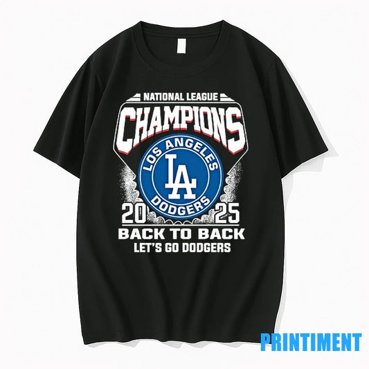 Los Angeles Dodgers 2025 National League Champions Back 2 Back Lets Go Dodgers Tshirts Sweater