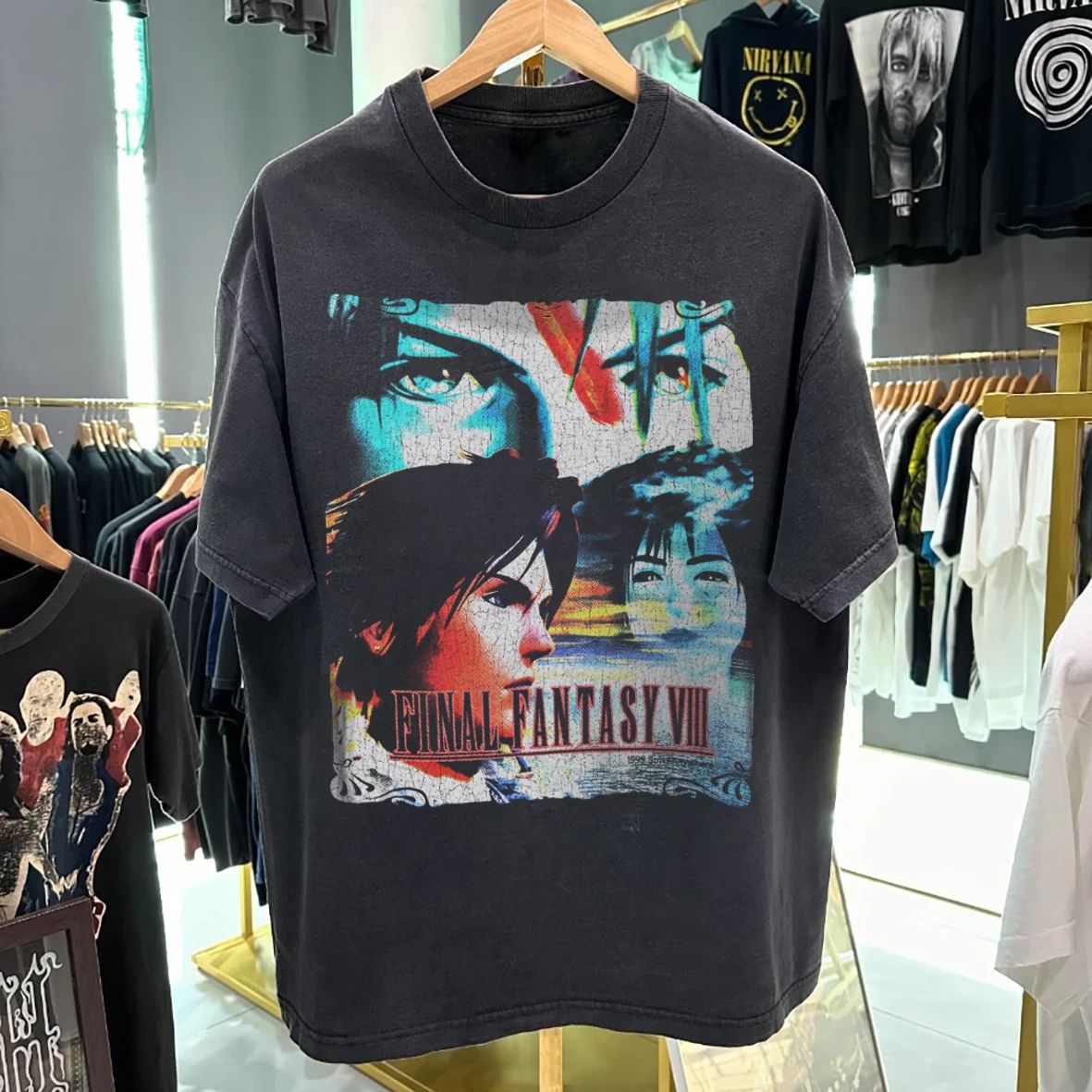 1999 Final Fantasy 8 ' Aged T-Shirt Black M