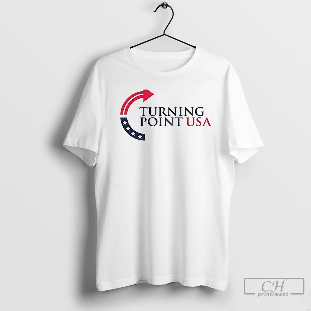 Classic Charlie Kirk Turning Point Usa Trump Commemorative White T Shirts