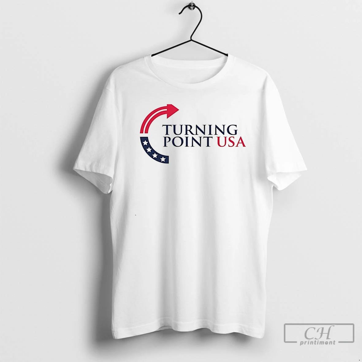 Classic Charlie Kirk Turning Point Usa Trump Commemorative White T Shirts