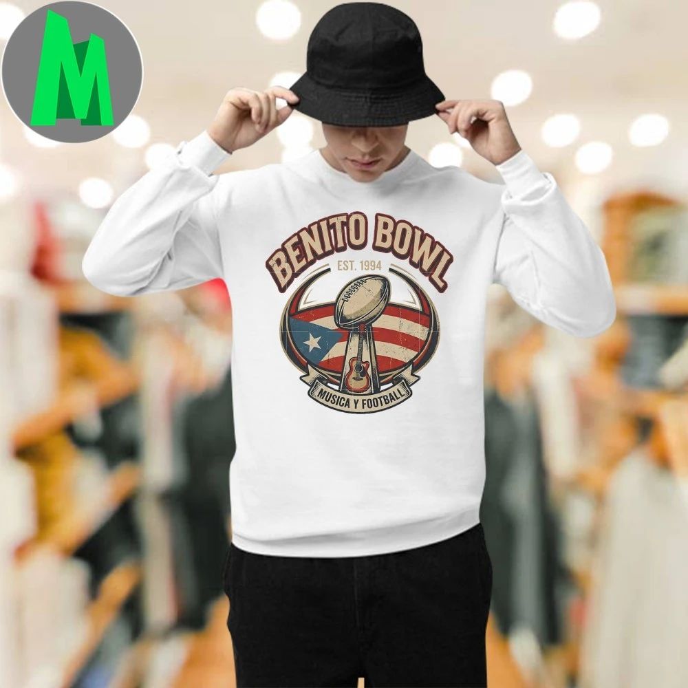 Benito Bowl EST 1994 Musica Y Football Shirt