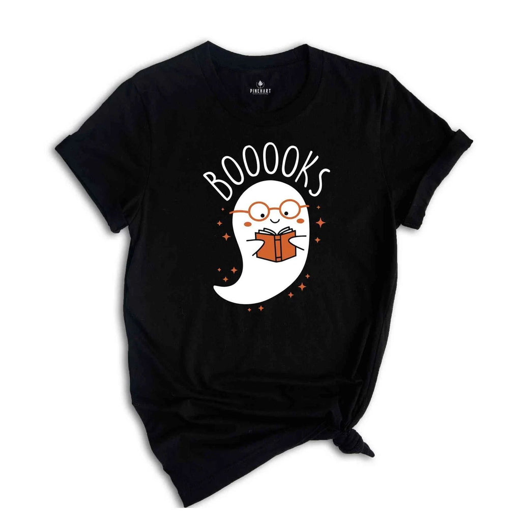Booooks Shirt, Ghost Books, Halloween Teacher T-Shirt, Halloween Reading Shirt,