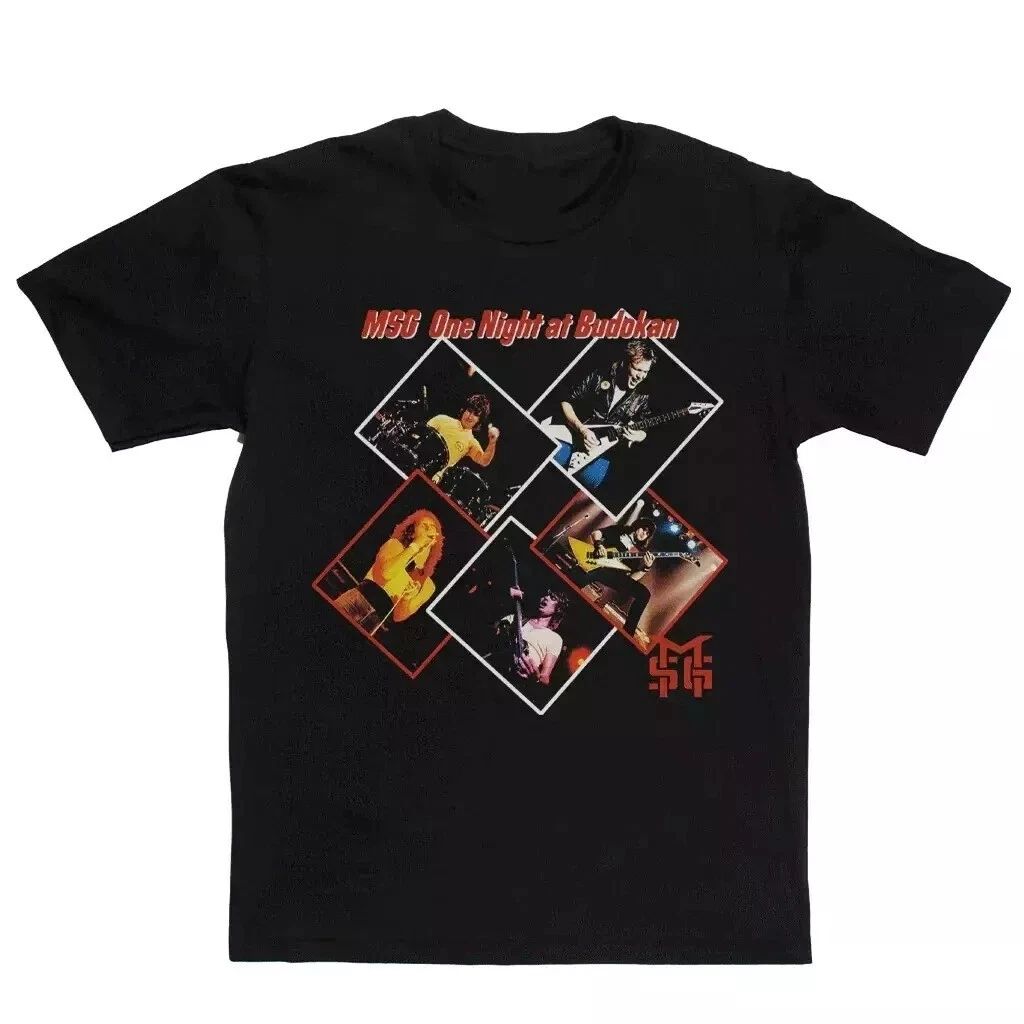 Vtg Michael Schenker One Night In Budokan Cotton Black Full Size Shirt BL1000