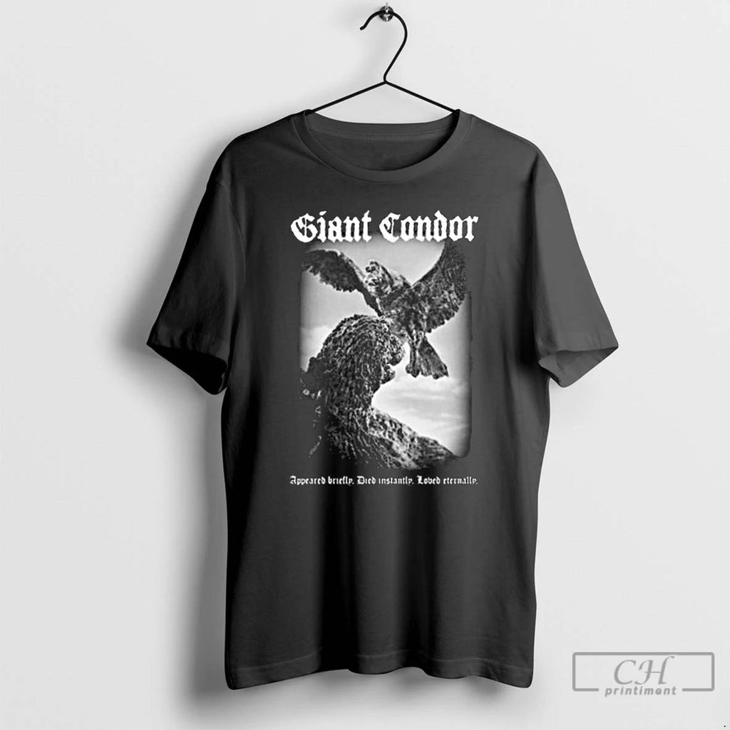 Premium Giant Condor Vintage Black Long Sleve T Shirts