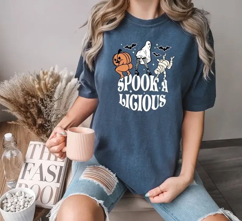Spookalicious T-Shirt, Halloween Shirt, Spooky Summer Tee