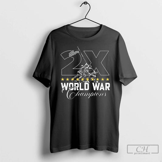 Classic Veterans Day 2025 2x World Champ Long Sleve T Shirts