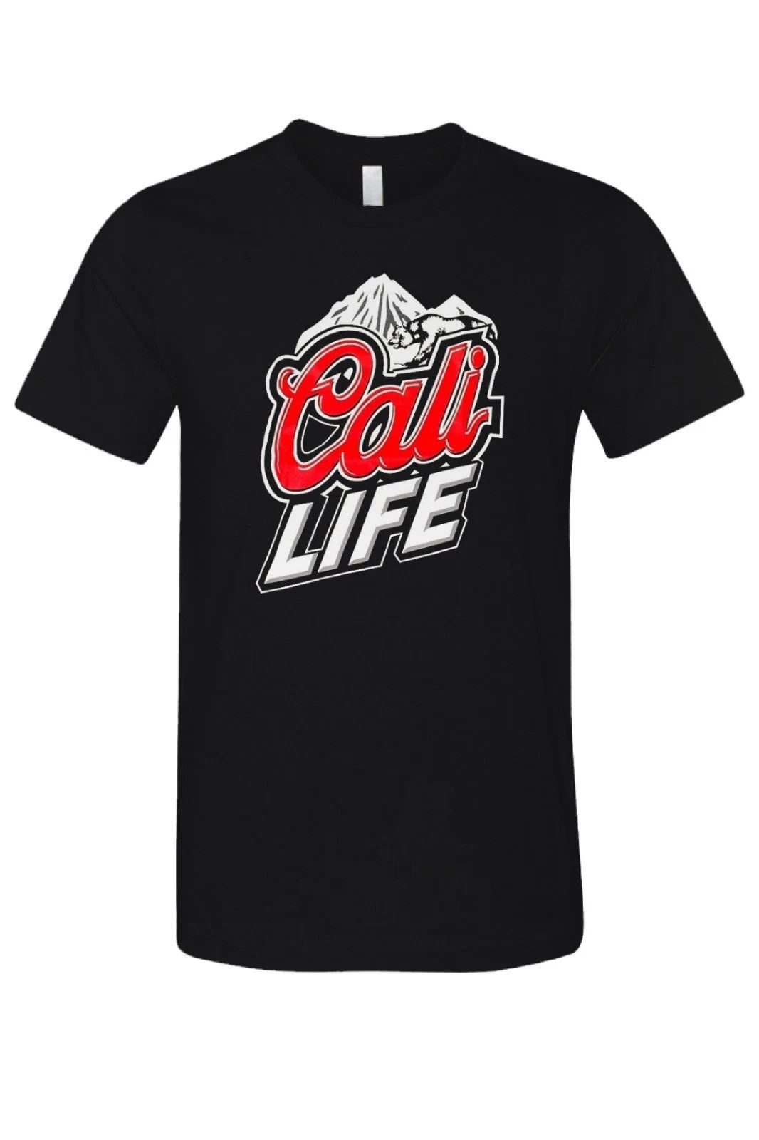 Cali Life Cold Vintage Casual Men's Tee Street Urban Graphic T-Shirt New Black