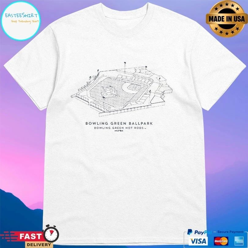 Ballpark Sketch Bowling Green Ballpark Bowling Green Hot Rods T-shirt