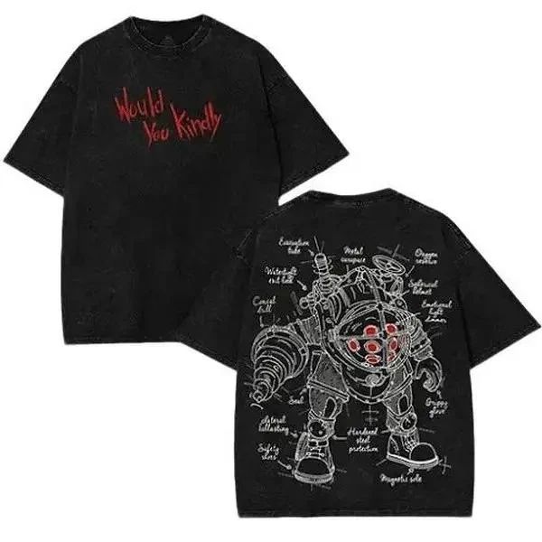 Bioshock would you kindly best daddy v3 art horror fsp game movie Game Washed Ts
