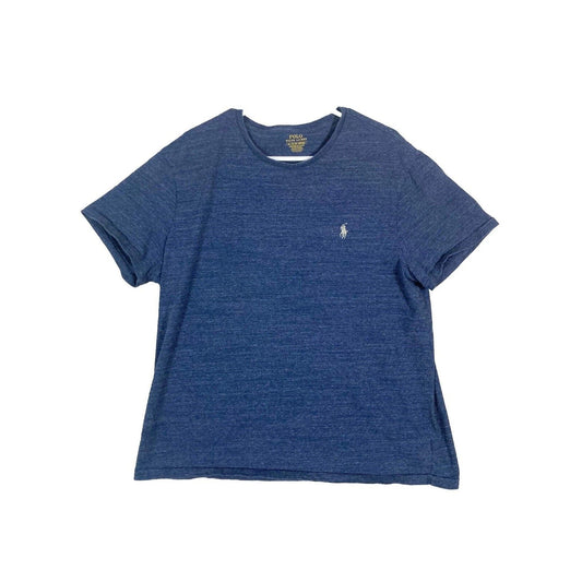 Polo Ralph Lauren T-Shirt Mens XL Blue Custom Slim Fit Heathered Pony Logo Tee