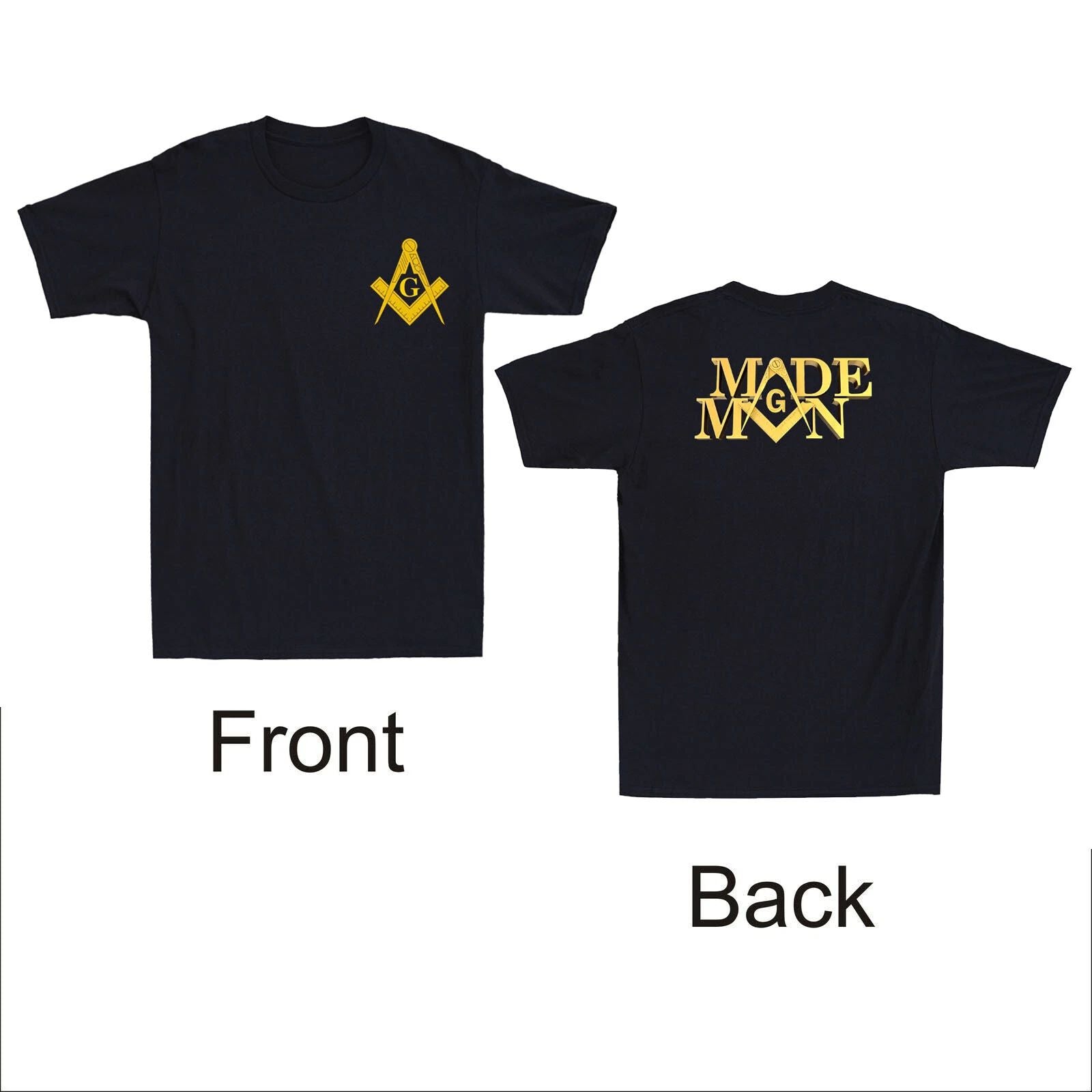 Masonic Chest Logo Made Man Square And Compass Freemason Vintage Men's T-Shirt