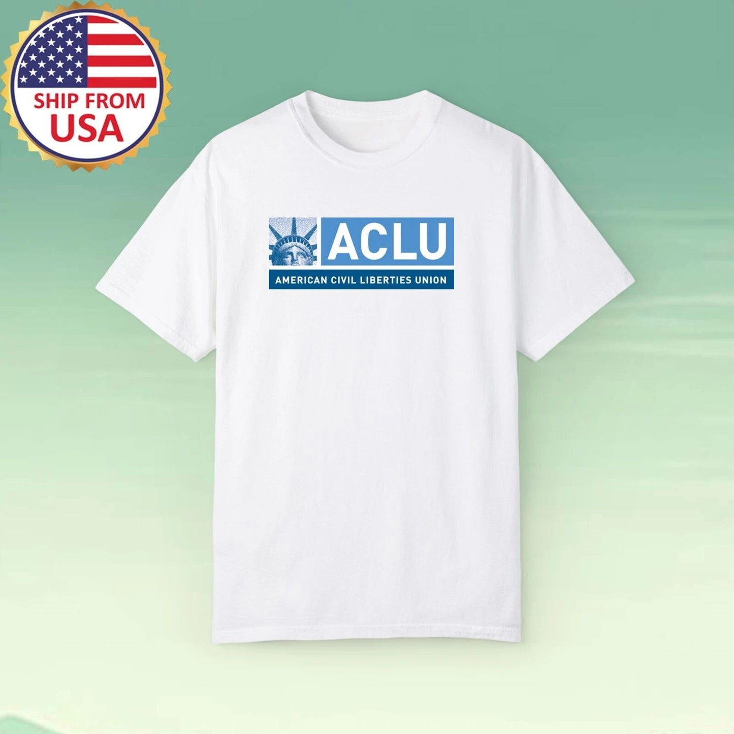 ACLU American Civil Liberties Union Men's White Size S-5XL