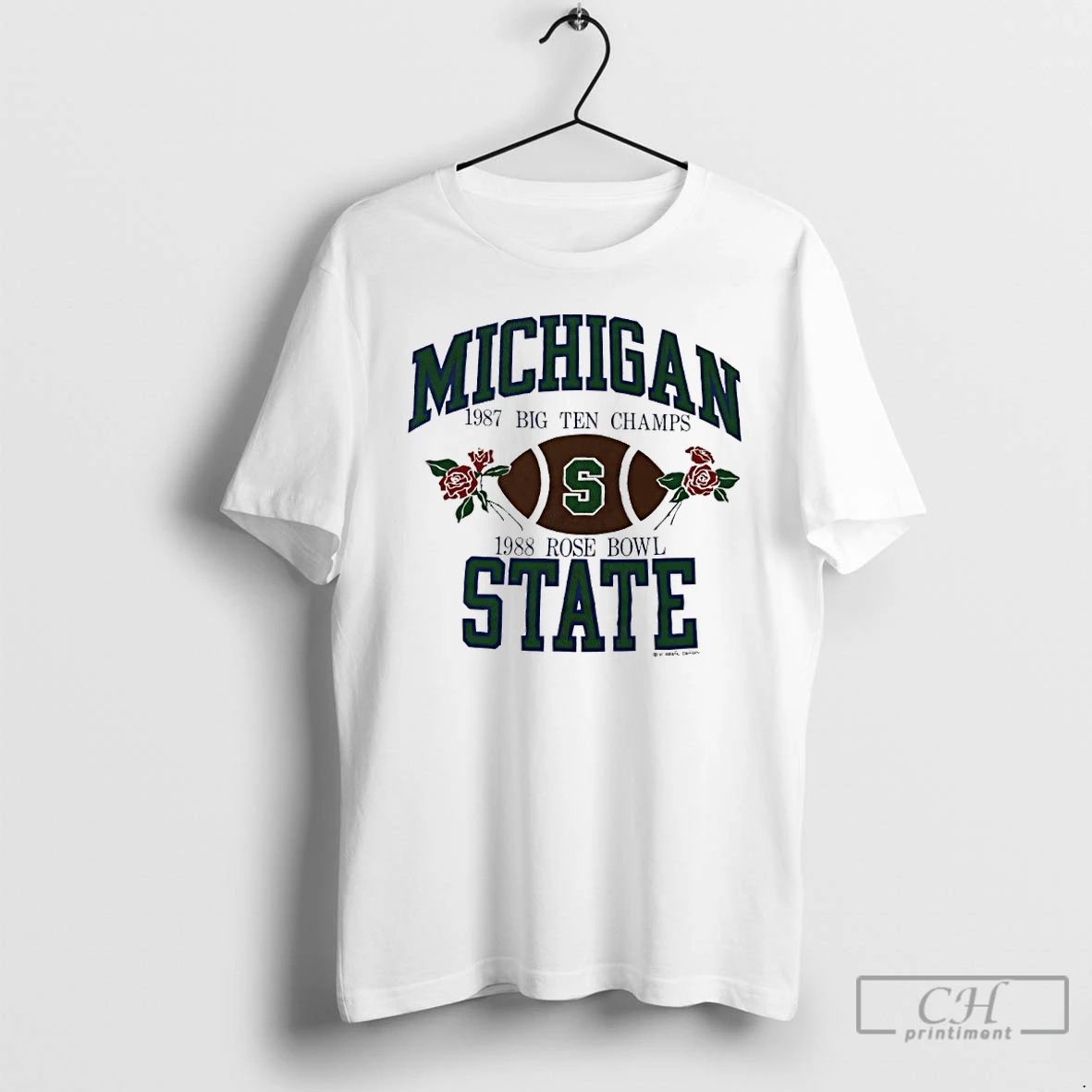 Classic Michigan State 1987 Big Ten Champs 1988 Rose Bowl T Shirts