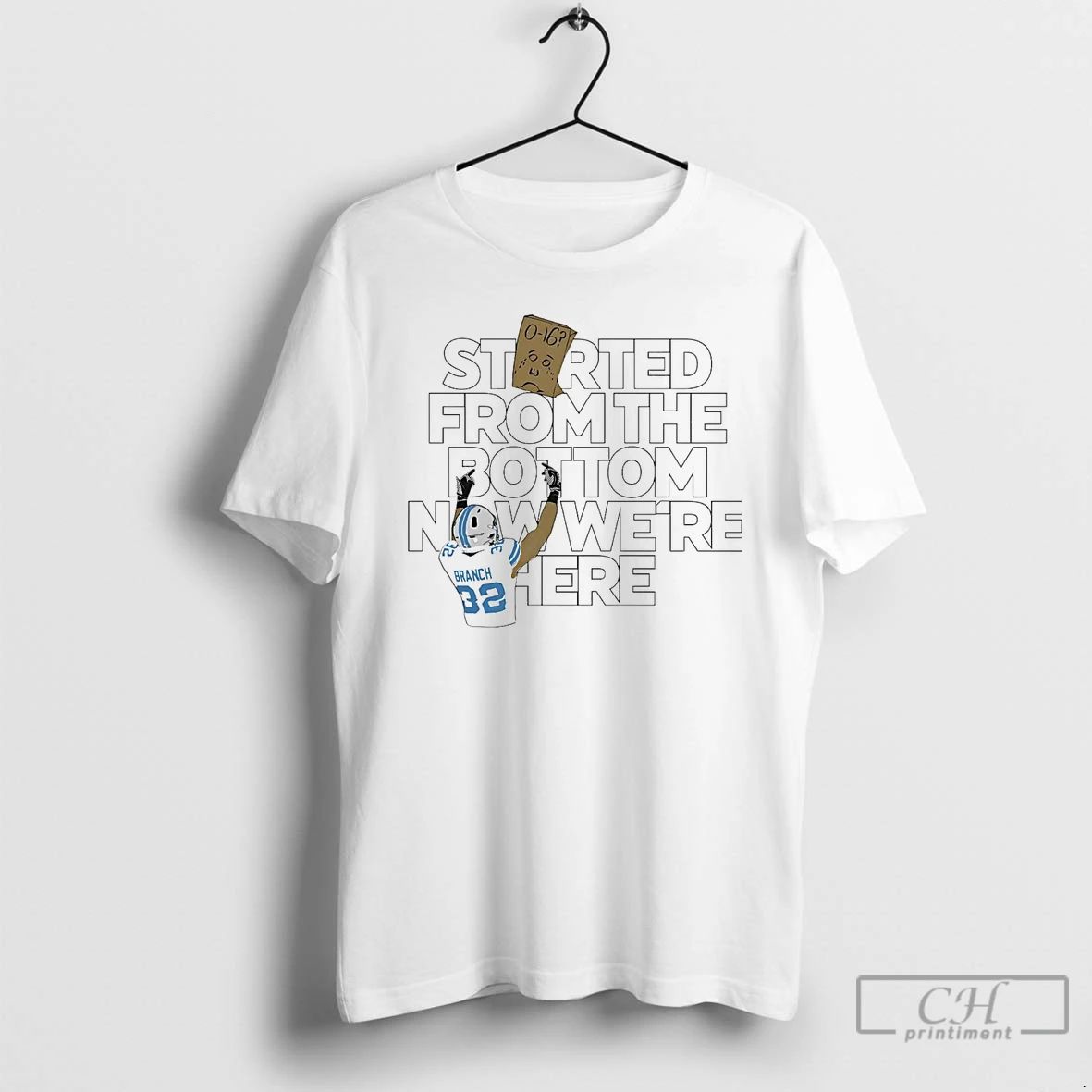 Classic Brian Branch Started From The Bottom Now Were Here T Shirts