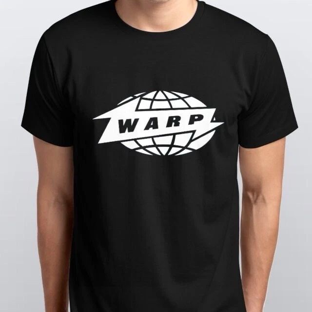 WARP RECORDS T-SHIRT sizes S M L XL XXL colours Black White