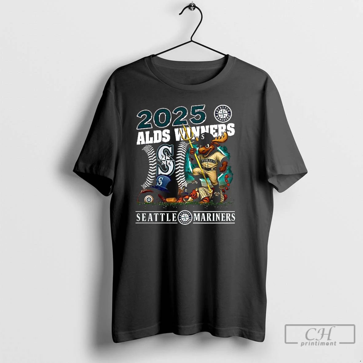 Classic Seattle Mariners Alds Winners 2025 Mascot T Shirts